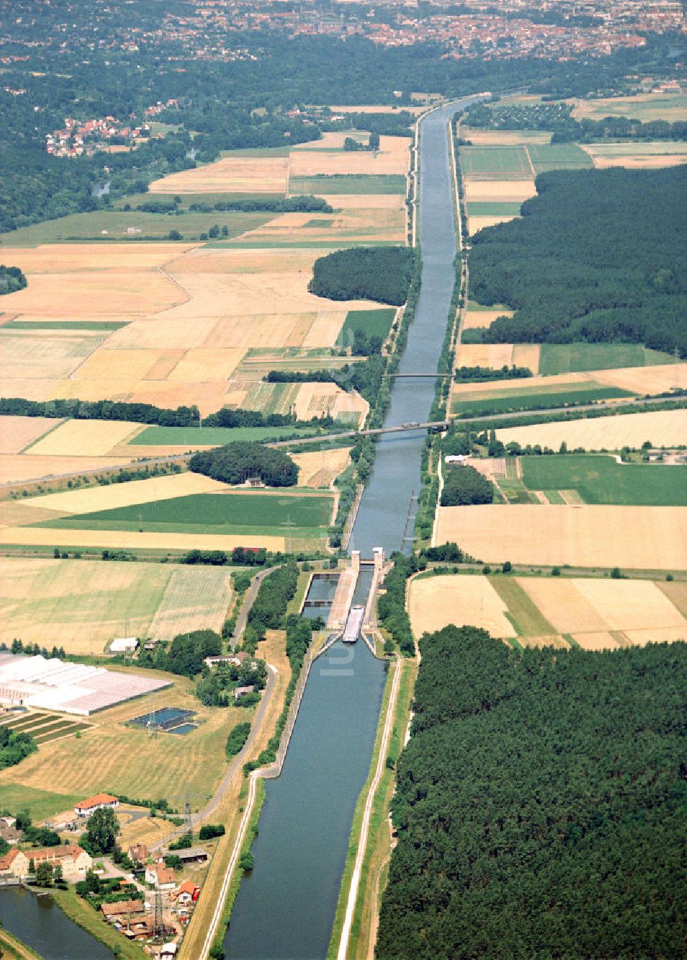 Luftaufnahme Strullendorf - Main-Donau-Kanal bei Strullendorf in Bayern