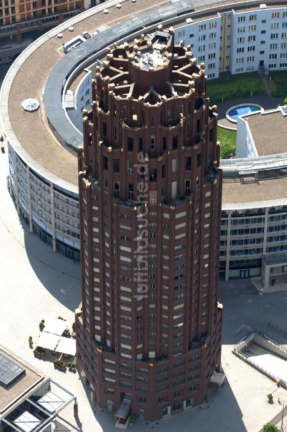 Frankfurt am Main von oben - Main Plaza in Frankfurt / Main