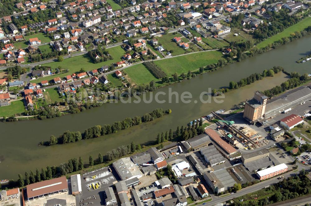 Luftaufnahme Ochsenfurt - Main Uferbereich Nordufer zwischen Großmannsdorf und Marktbreit