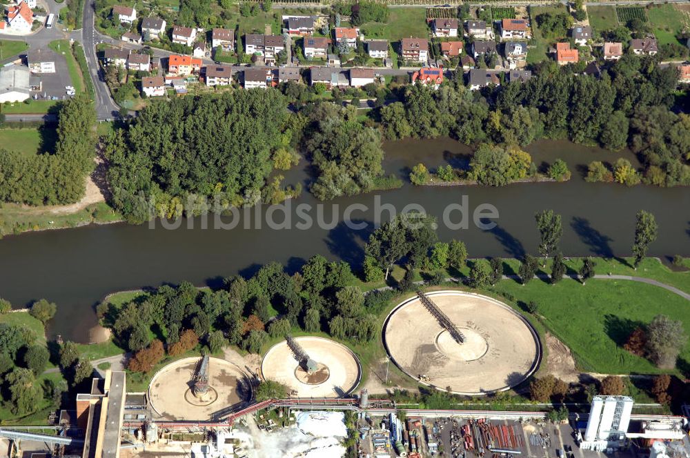 Ochsenfurt von oben - Main Uferbereich Nordufer zwischen Großmannsdorf und Marktbreit