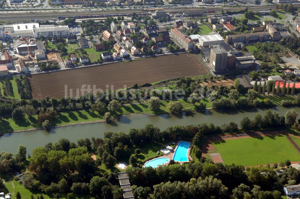 Luftbild Ochsenfurt - Main Uferbereich Südufer zwischen Marktbreit und Großmannsdorf