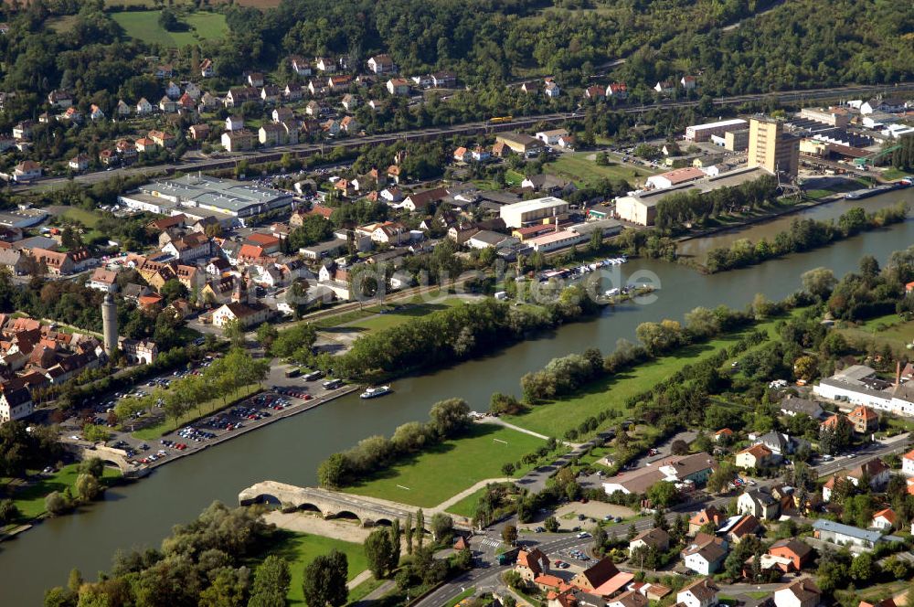 Luftbild Ochsenfurt - Main Uferbereich Südufer zwischen Marktbreit und Großmannsdorf