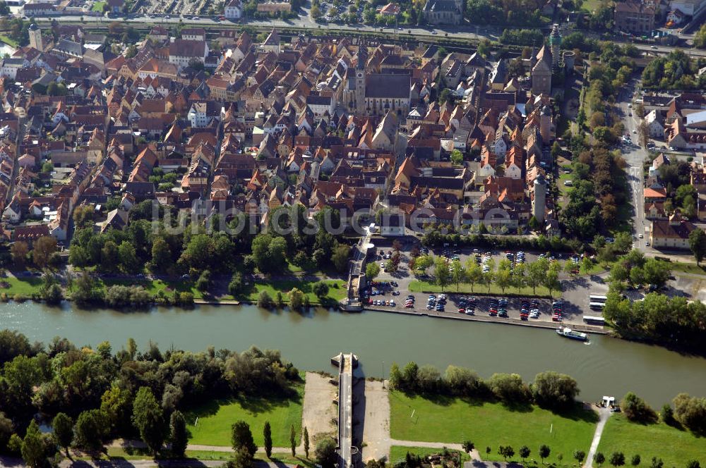 Luftaufnahme Ochsenfurt - Main Uferbereich Südufer zwischen Marktbreit und Großmannsdorf