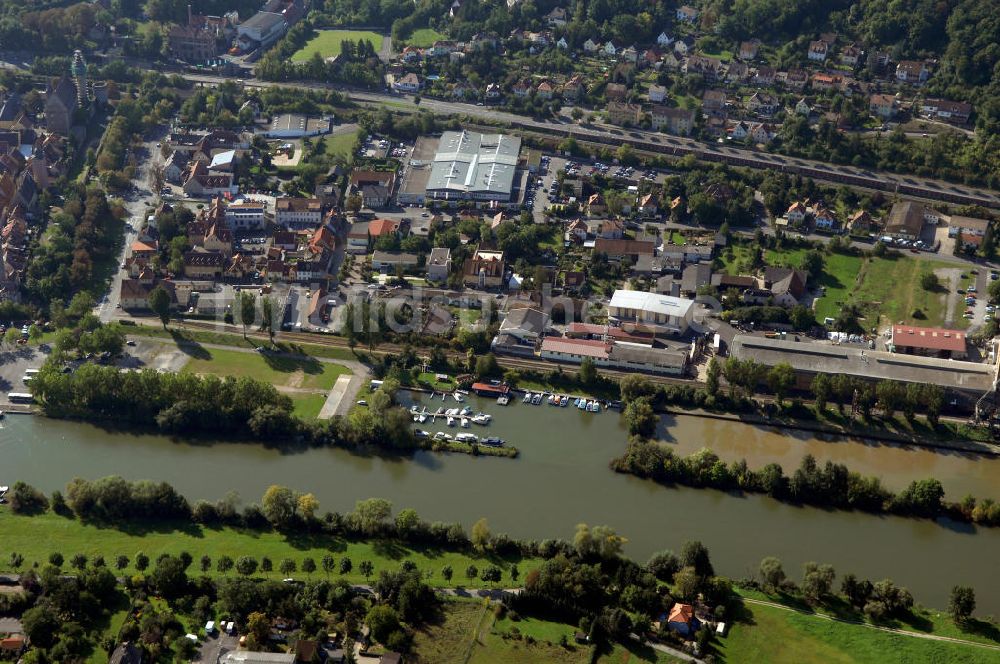 Luftbild Ochsenfurt - Main Uferbereich Südufer zwischen Marktbreit und Großmannsdorf