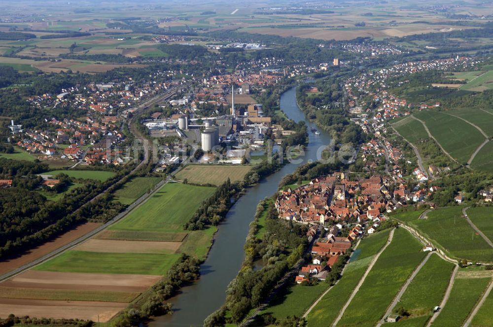 Luftaufnahme Marktbreit - Main Uferbereich zwischen Marktbreit und Großmannsdorf