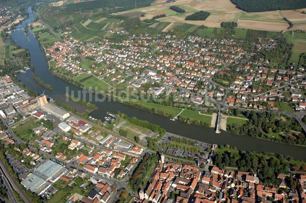 Luftbild Ochsenfurt - Main Uferbereich zwischen Marktbreit und Großmannsdorf