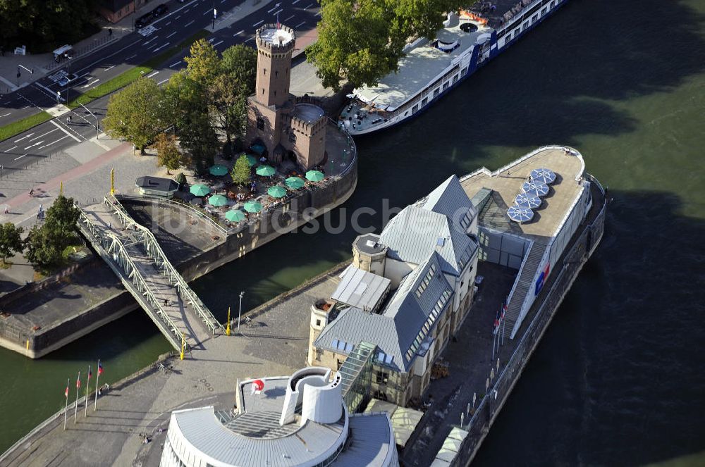 Luftaufnahme Köln - Malakow-Turm und Schokoladenmuseum Köln