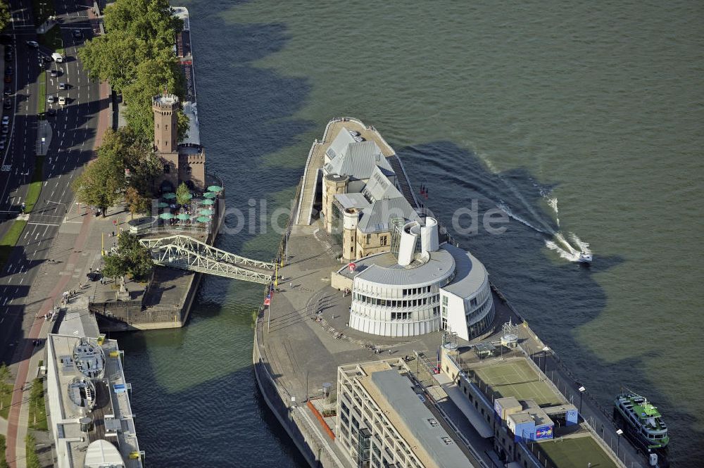 Köln von oben - Malakow-Turm und Schokoladenmuseum Köln