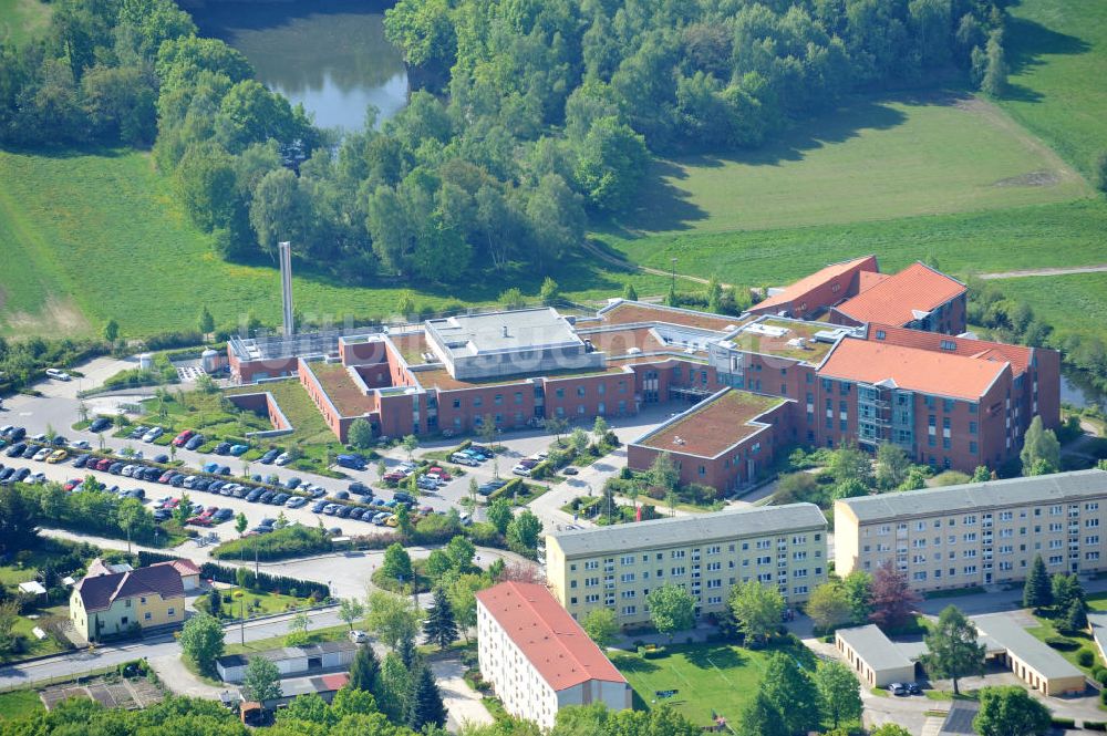 Kamenz von oben - Malteser Krankenhaus Sankt Johannes in Kamenz im Bundesland Sachsen