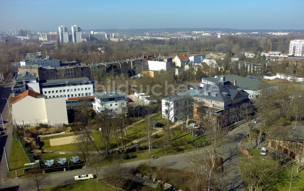 Luftaufnahme Halle / Saale - Mansfelder Straße im Stadtteil Kröllwitz in Halle (Saale) im Bundesland Sachsen-Anhalt