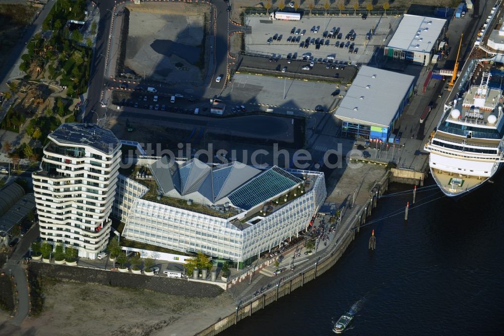 Hamburg von oben - Marco-Polo-Tower und die Deutschlandzentrale von Unilever in der Hamburger HafenCity