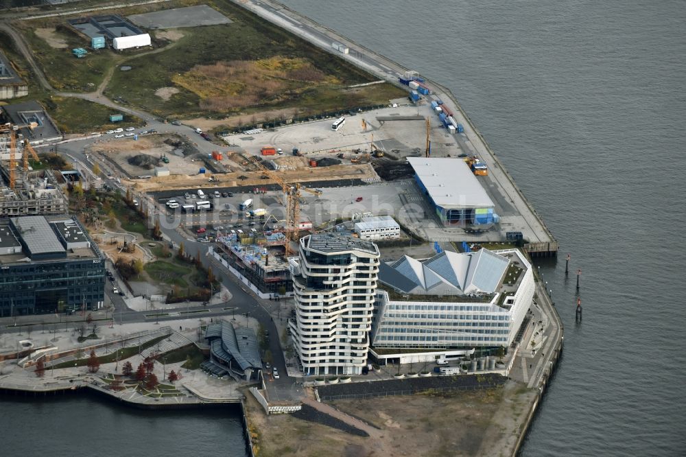 Hamburg aus der Vogelperspektive: Marco-Polo-Tower und die Deutschlandzentrale von Unilever in der Hamburger HafenCity