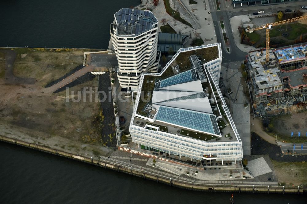 Hamburg von oben - Marco-Polo-Tower und die Deutschlandzentrale von Unilever in der Hamburger HafenCity