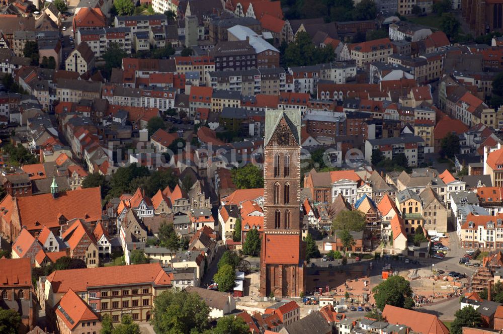 Wismar aus der Vogelperspektive: Marienkirche