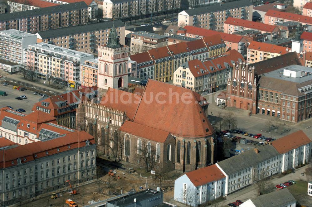 Frankfurt (Oder) aus der Vogelperspektive: Marienkirche in Frankfurt (Oder)