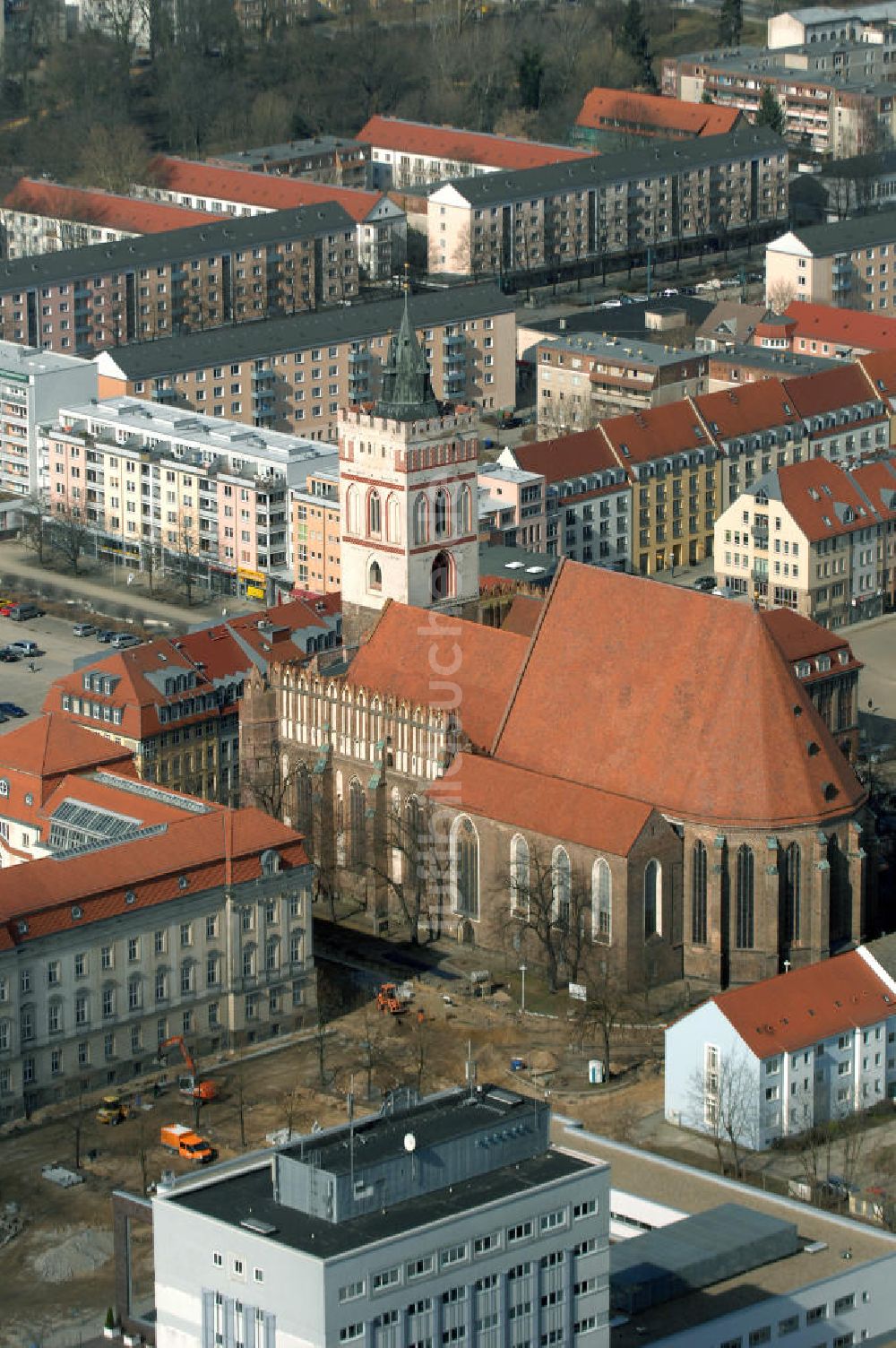 Luftbild Frankfurt (Oder) - Marienkirche in Frankfurt (Oder)