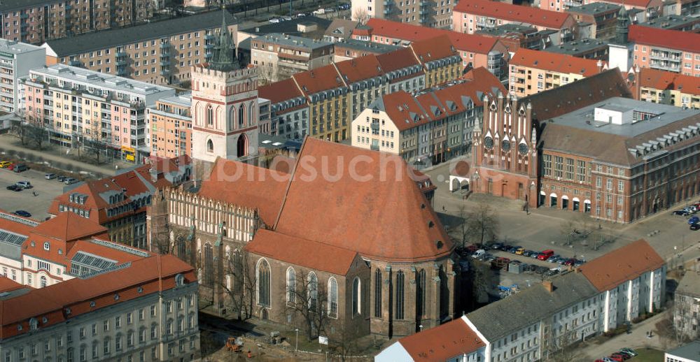 Frankfurt (Oder) von oben - Marienkirche in Frankfurt (Oder)