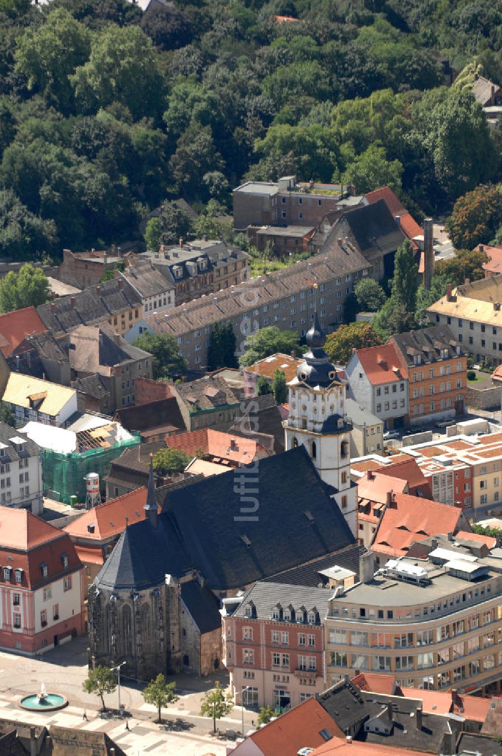 Weißenfels von oben - Marienkirche in Weißenfels / Sachsen-Anhalt