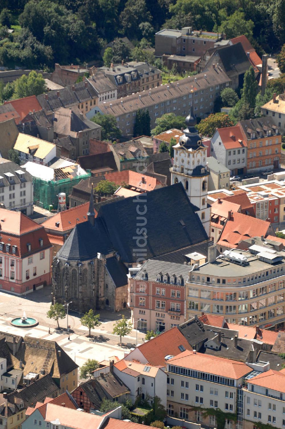 Weißenfels aus der Vogelperspektive: Marienkirche in Weißenfels / Sachsen-Anhalt