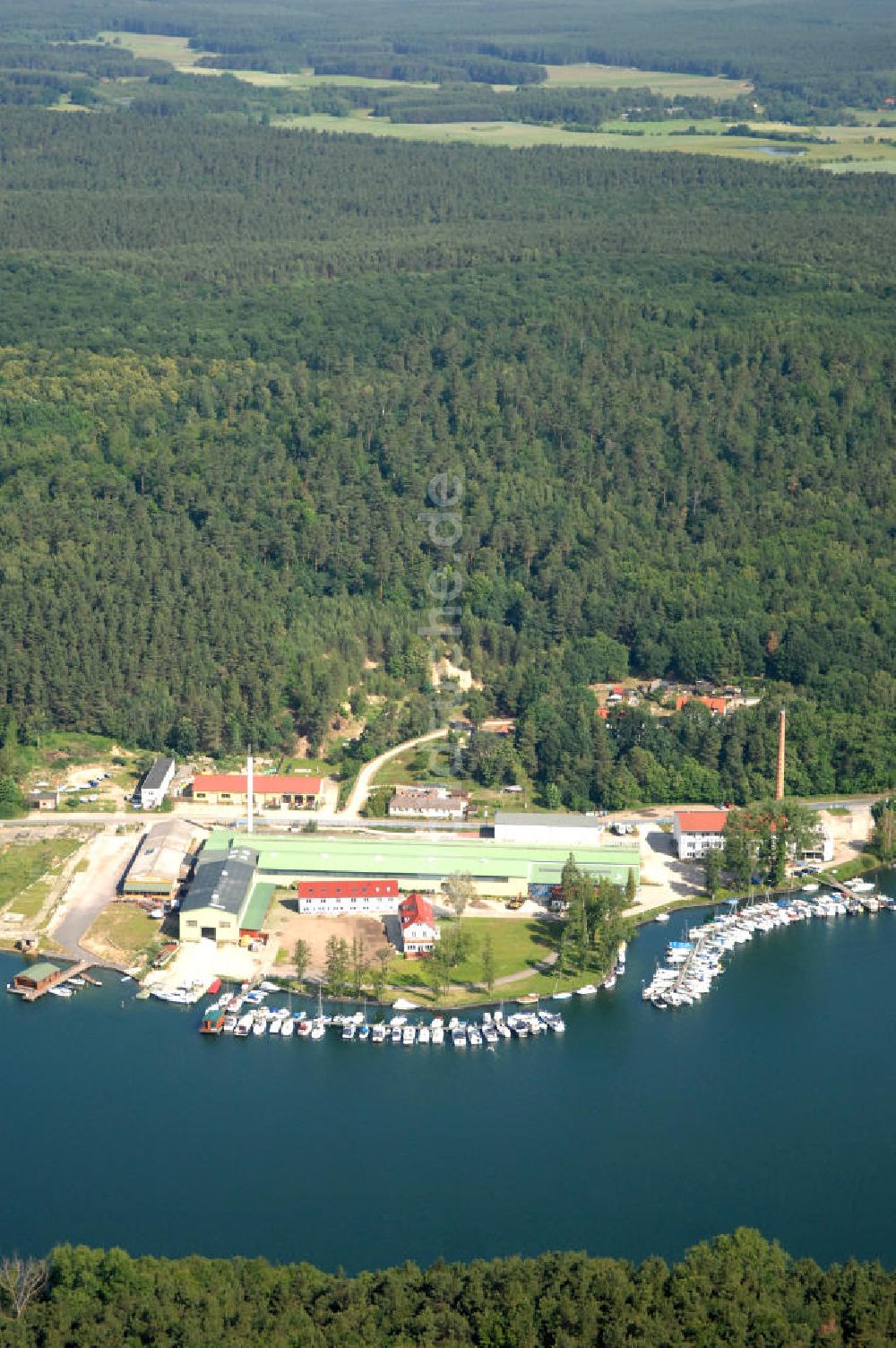 Luftbild Elsenau - Marina Elsenau am Werbellinsee in Brandenburg