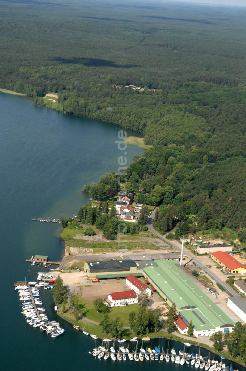 Elsenau von oben - Marina Elsenau am Werbellinsee in Brandenburg