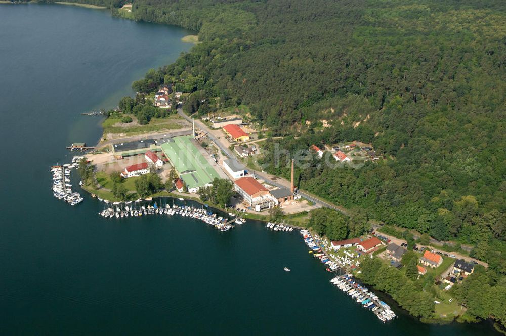 Elsenau aus der Vogelperspektive: Marina Elsenau am Werbellinsee in Brandenburg