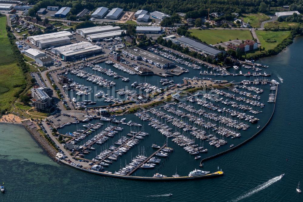 Neustadt in Holstein von oben - Marina - Hafenbereich am Ufer der Neustädter Bucht im Ortsteil Neustadt in Neustadt in Holstein im Bundesland Schleswig-Holstein