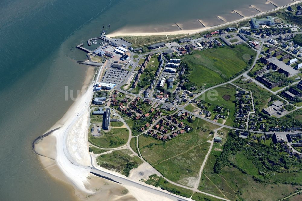 List aus der Vogelperspektive: Marina - Hafenbereich am Ufer der Nordsee in List im Bundesland Schleswig-Holstein