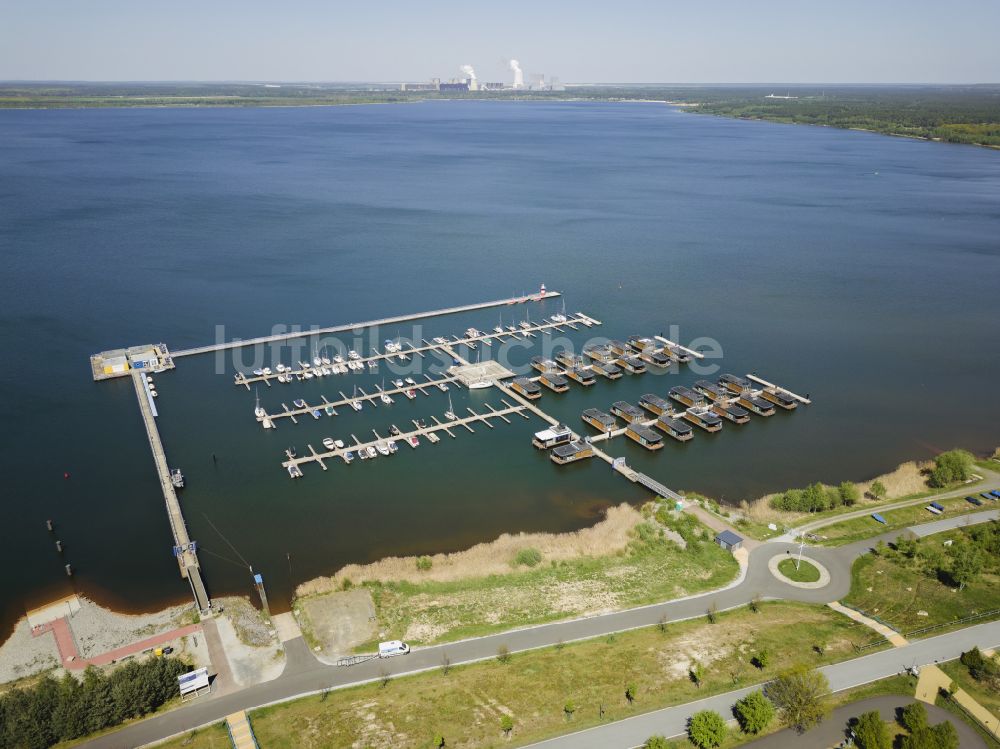 Luftbild Boxberg - Marina Klitten - Hafenbereich am Ufer des Bärwalder See in Boxberg im Bundesland Sachsen, Deutschland