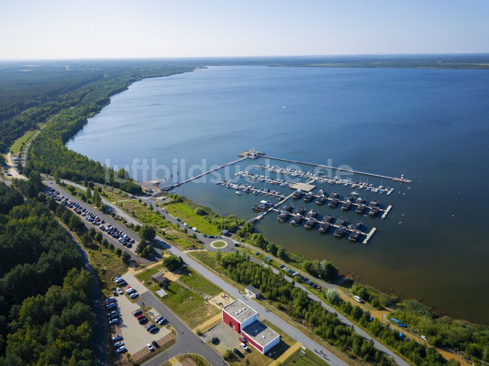 Luftbild Boxberg - Marina Klitten - Hafenbereich am Ufer des Bärwalder See in Boxberg im Bundesland Sachsen, Deutschland