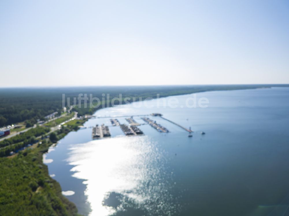 Boxberg von oben - Marina Klitten - Hafenbereich am Ufer des Bärwalder See in Boxberg im Bundesland Sachsen, Deutschland