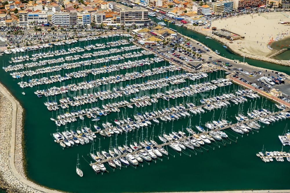 Luftaufnahme Palavas-les-Flots - Marina in Palavas-les-Flots in Frankreich