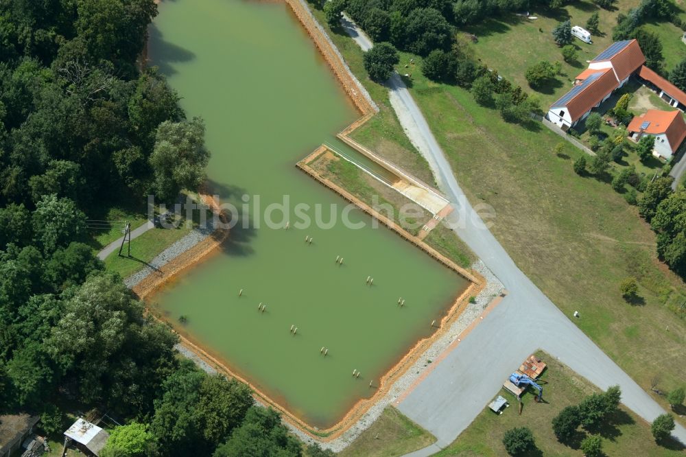 Schlabendorf am See aus der Vogelperspektive: Marina Schlabendorf am See im Bundesland Brandenburg