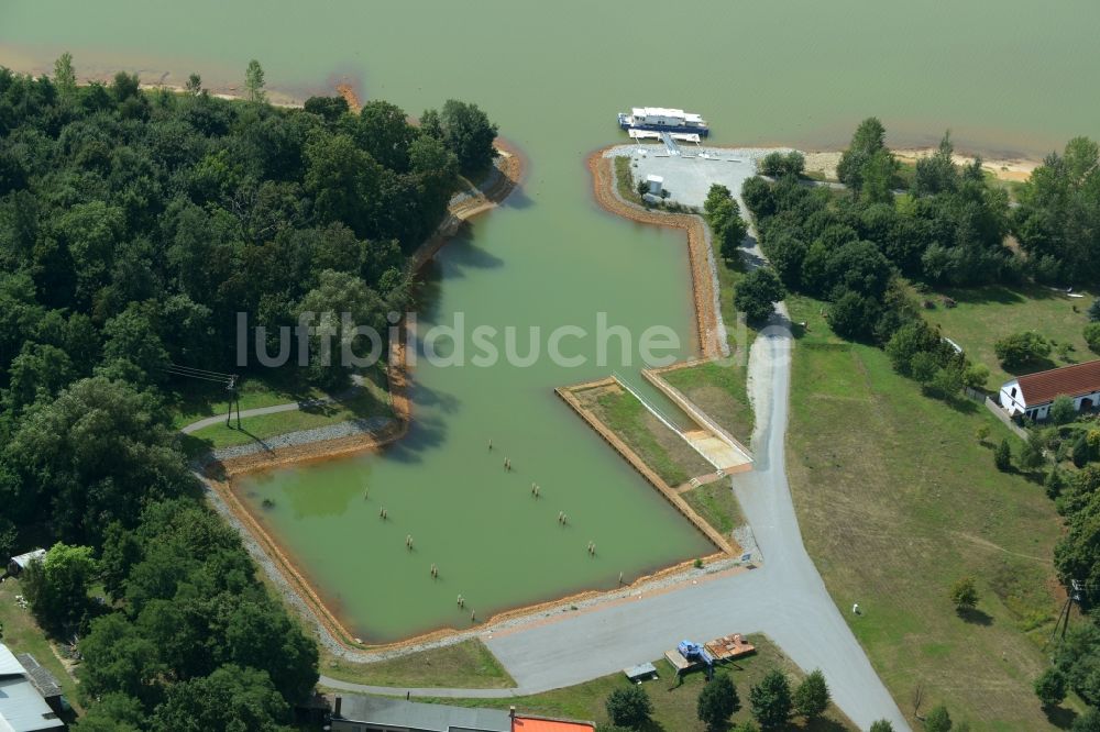 Luftaufnahme Schlabendorf am See - Marina Schlabendorf am See im Bundesland Brandenburg