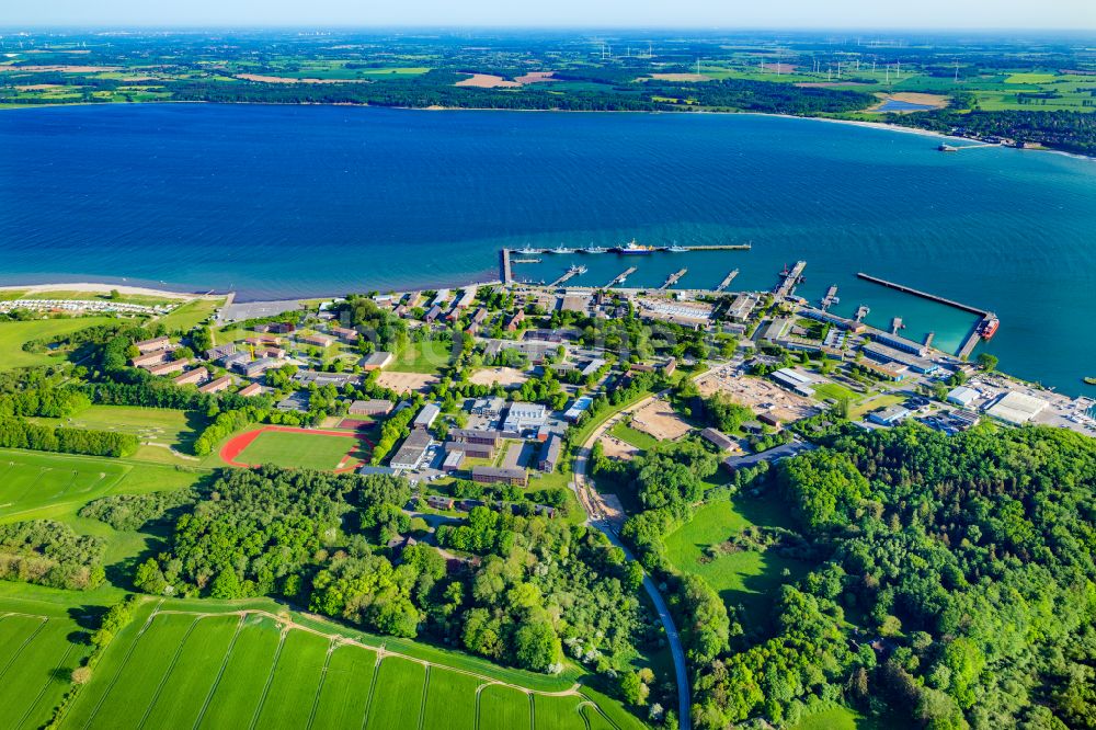 Eckernförde aus der Vogelperspektive: Marinestützpunkt Eckernförde in Eckernförde im Bundesland Schleswig-Holstein