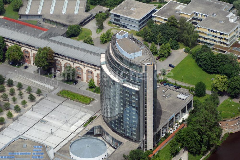 Luftaufnahme Ulm - Maritim Hotel mit Kongresszentrum in Ulm