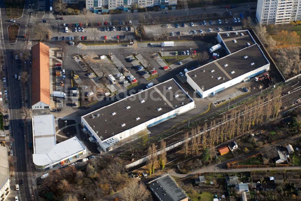 Berlin-Lichtenberg von oben - market Einkaufszentrum Baustelle in Berlin-Lichtenberg