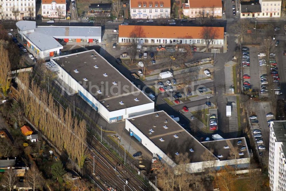 Berlin-Lichtenberg aus der Vogelperspektive: market Einkaufszentrum Baustelle in Berlin-Lichtenberg