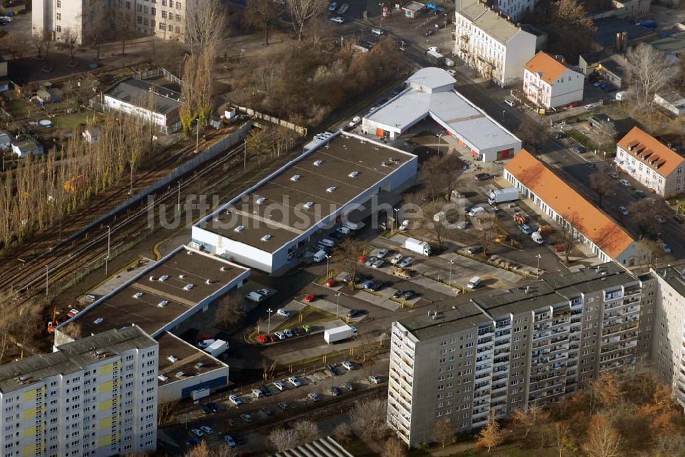 Luftbild Berlin-Lichtenberg - market Einkaufszentrum Baustelle in Berlin-Lichtenberg