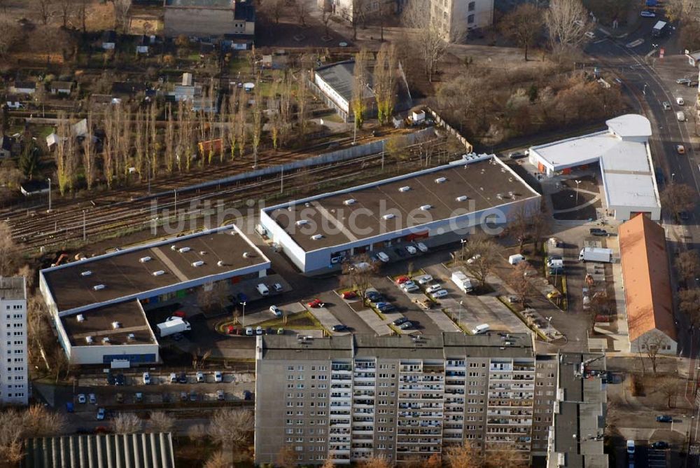 Luftaufnahme Berlin-Lichtenberg - market Einkaufszentrum Baustelle in Berlin-Lichtenberg