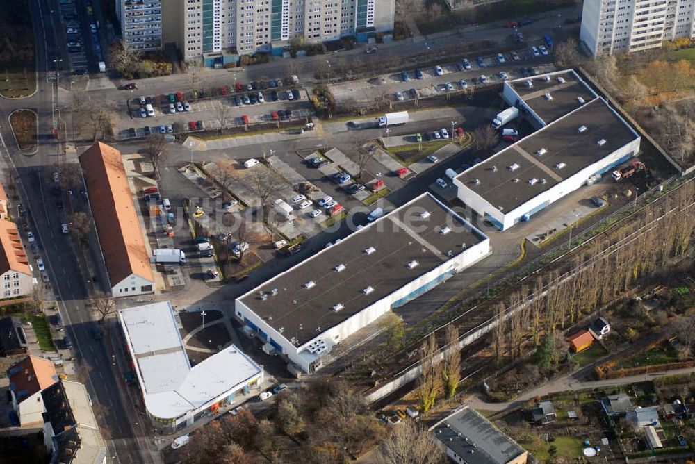 Berlin-Lichtenberg von oben - market Einkaufszentrum Baustelle in Berlin-Lichtenberg