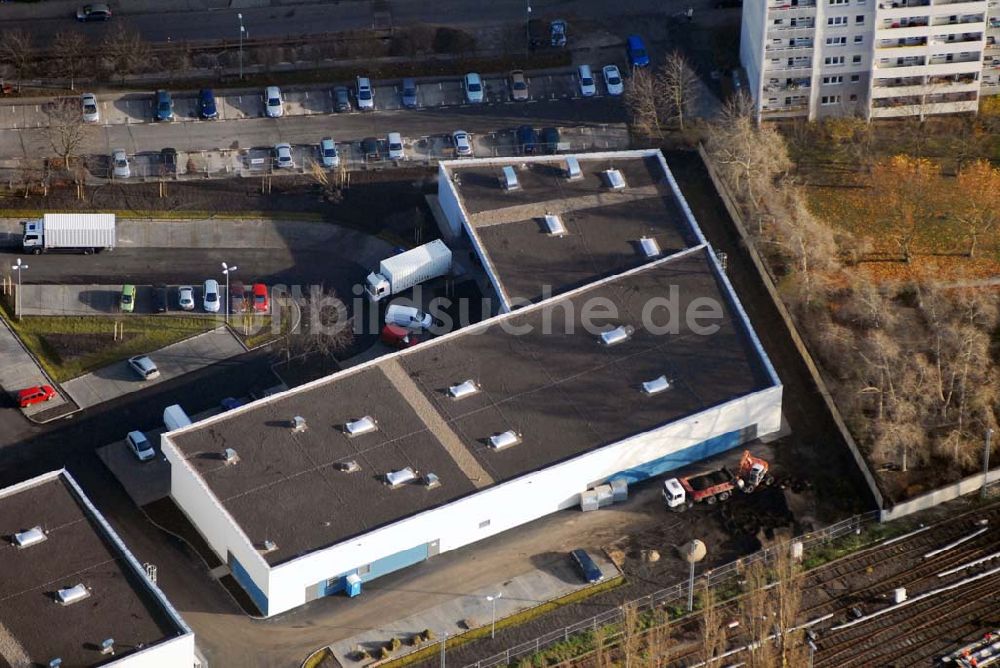 Luftaufnahme Berlin-Lichtenberg - market Einkaufszentrum Baustelle in Berlin-Lichtenberg