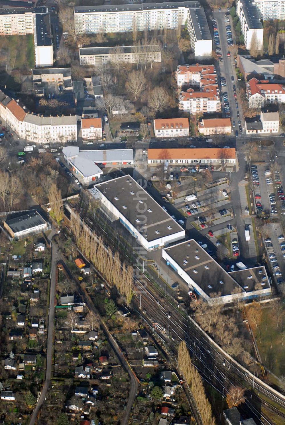 Luftaufnahme Berlin-Lichtenberg - market Einkaufszentrum Baustelle in Berlin-Lichtenberg