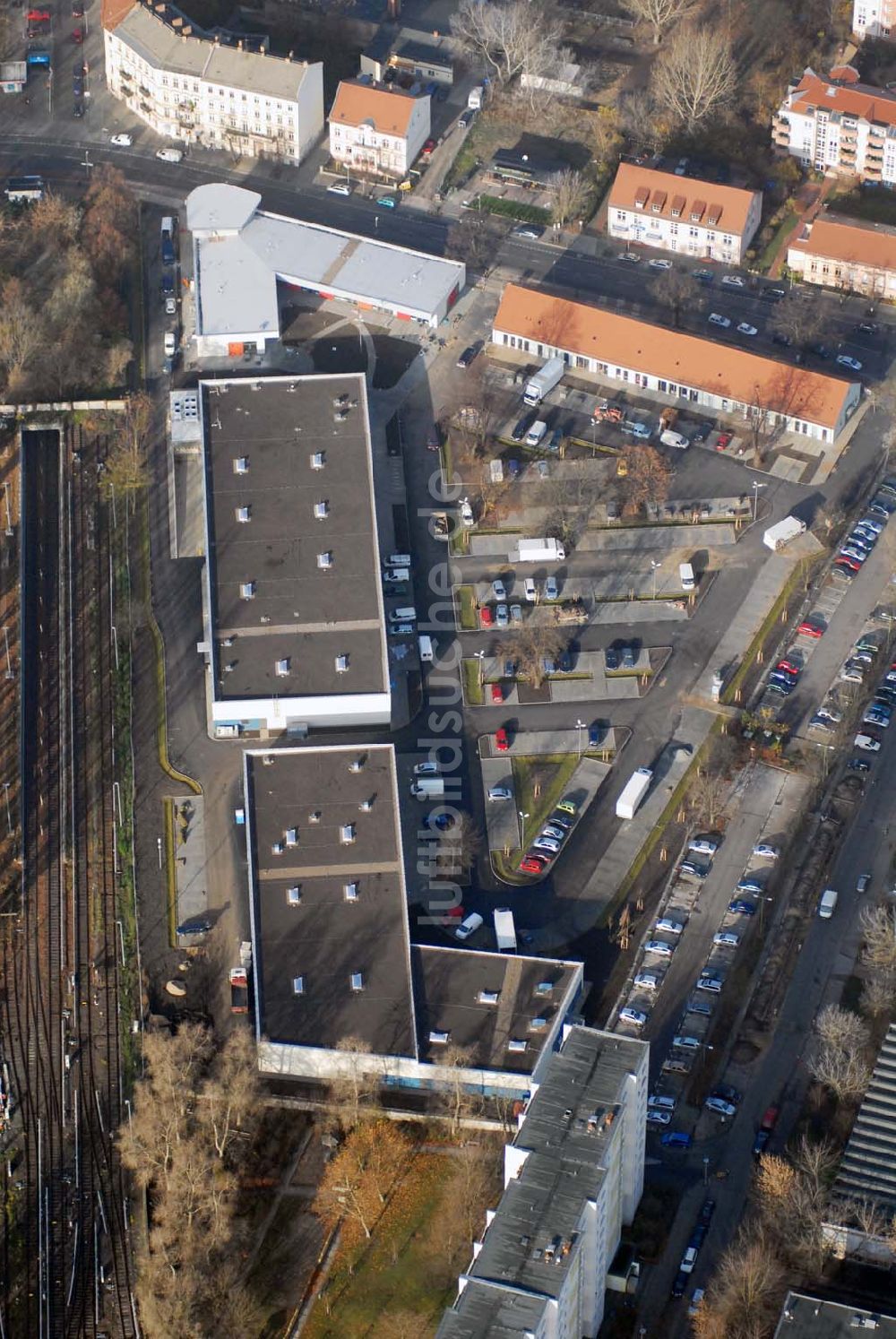 Luftbild Berlin-Lichtenberg - market Einkaufszentrum Baustelle in Berlin-Lichtenberg