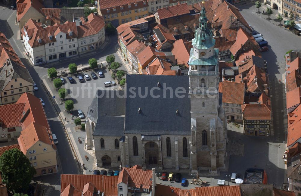 Luftaufnahme Bad Langensalza - Marktkirche St. Bonifacii in Bad Langensalza