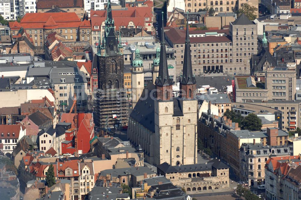 Halle (Saale) aus der Vogelperspektive: Marktkirche Halle