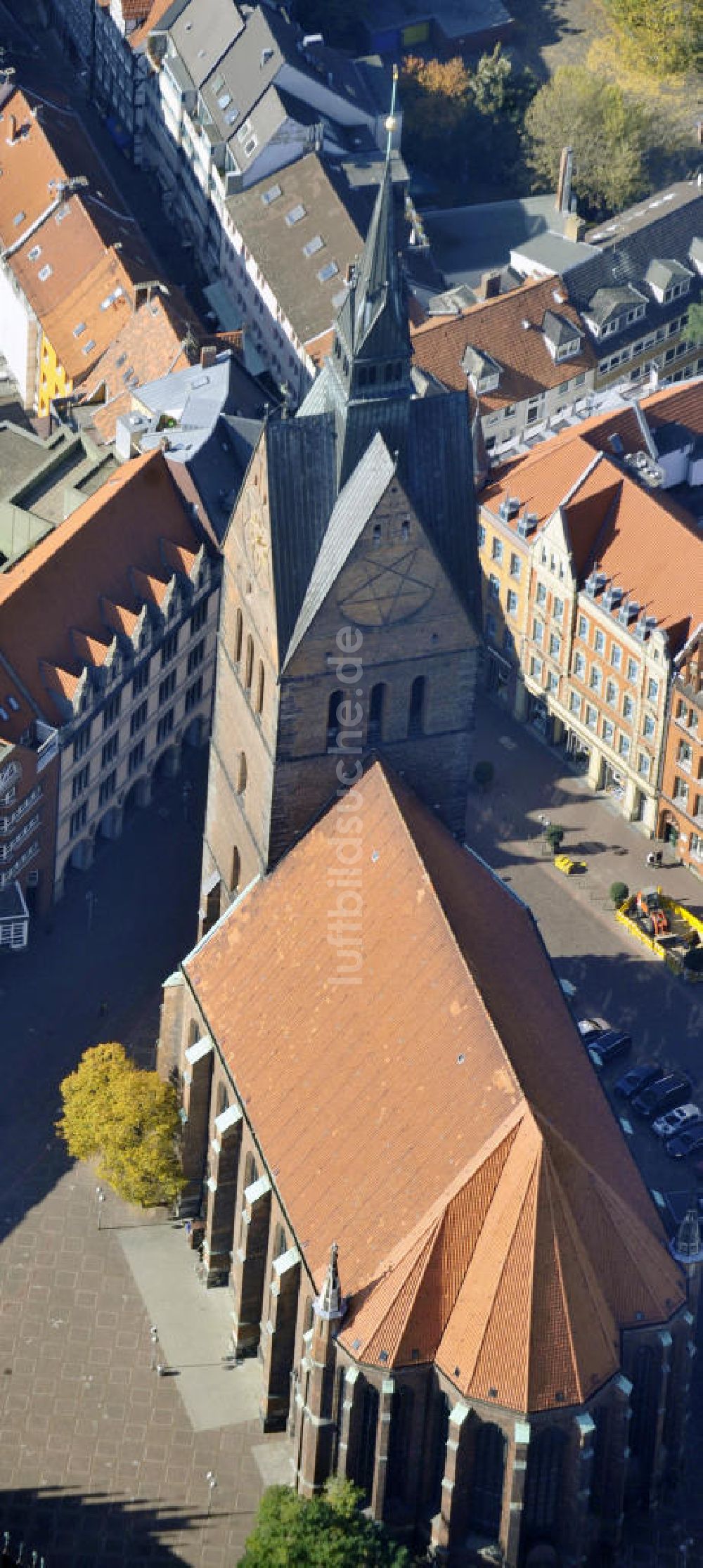 Luftaufnahme Hannover - Marktkirche St.Georgii et Jacobi in Hannover