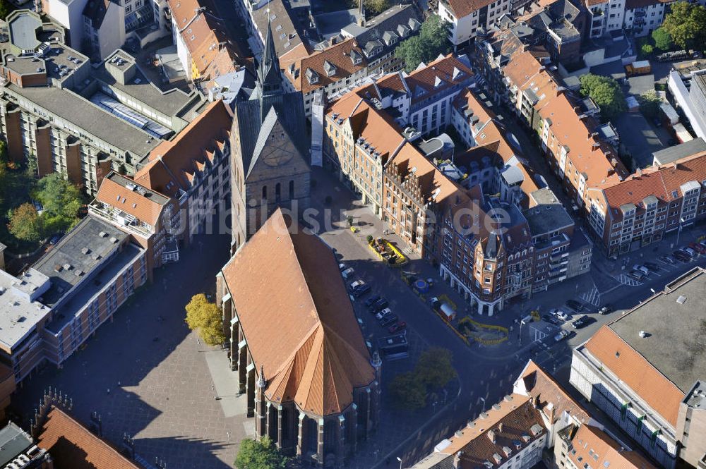 Hannover von oben - Marktkirche St.Georgii et Jacobi in Hannover