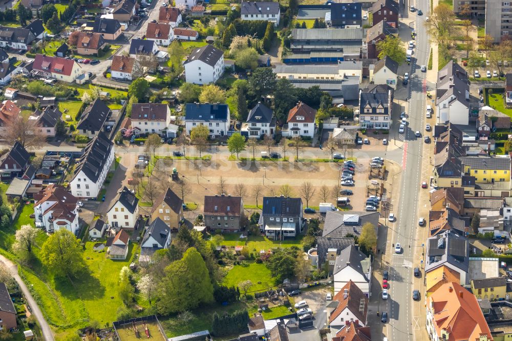 Bönen aus der Vogelperspektive: Marktplatz Altenbögge in Bönen im Bundesland Nordrhein-Westfalen, Deutschland