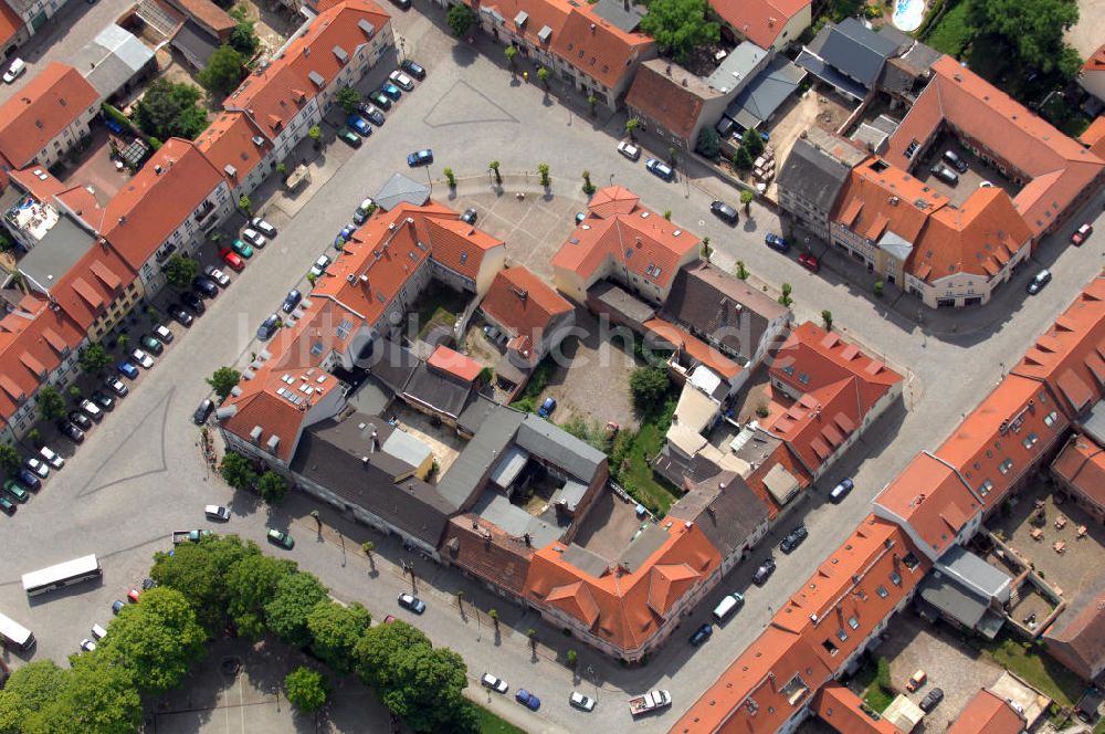 Altlandsberg von oben - Marktplatz Altlandsberg